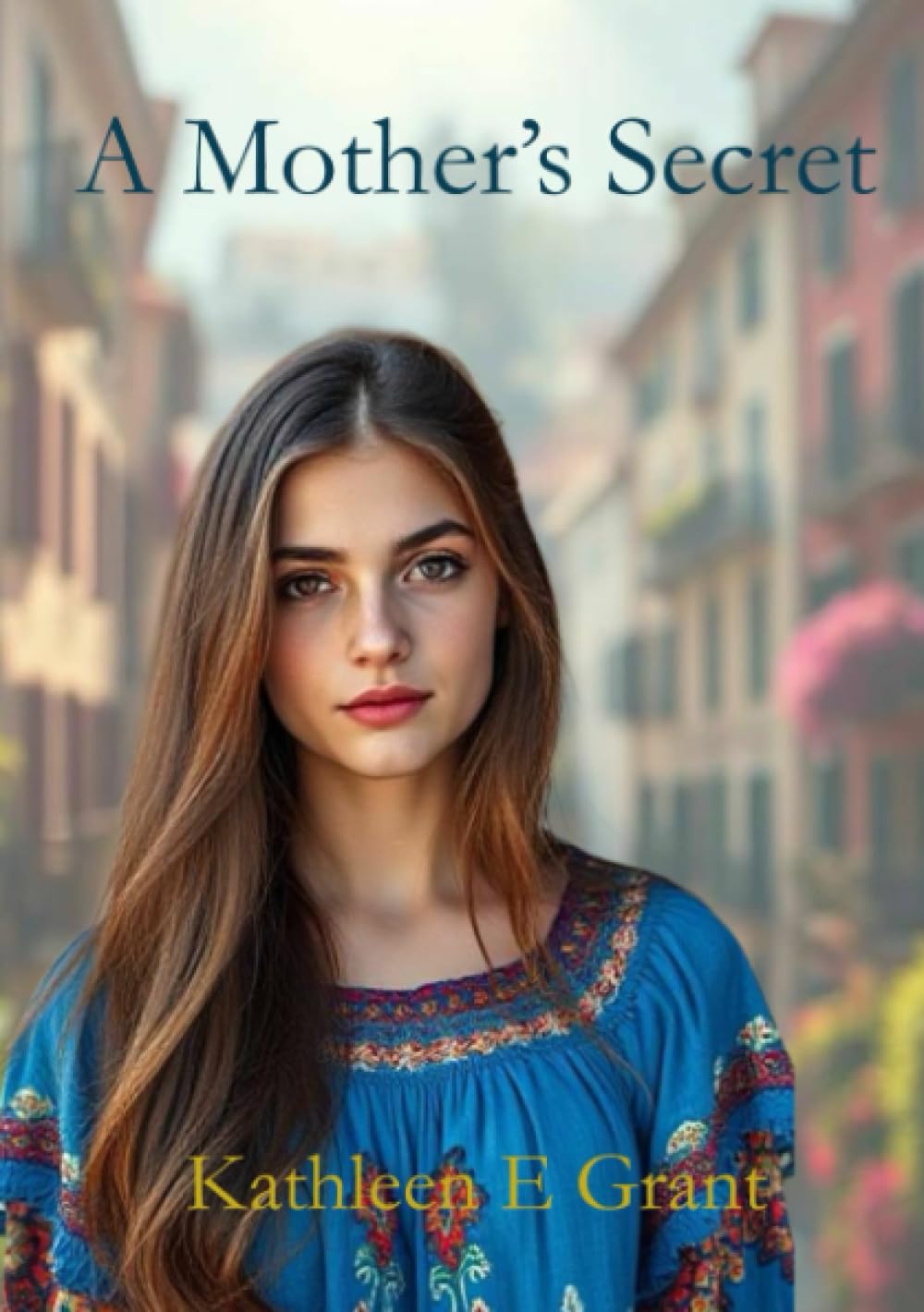 Front cover for the novel 'A Mother's Secret' by author Kathleen E. Grant.